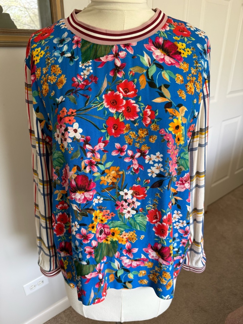 ZARA Mixed Print Blouse